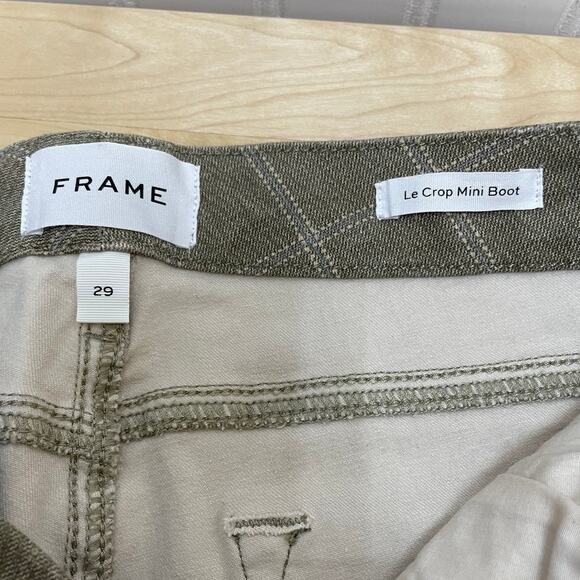 Frame Le Crop Mini Bootcut Skyblue Plaid Women's Jeans Size 29 New With Tags - Picture 4 of 12